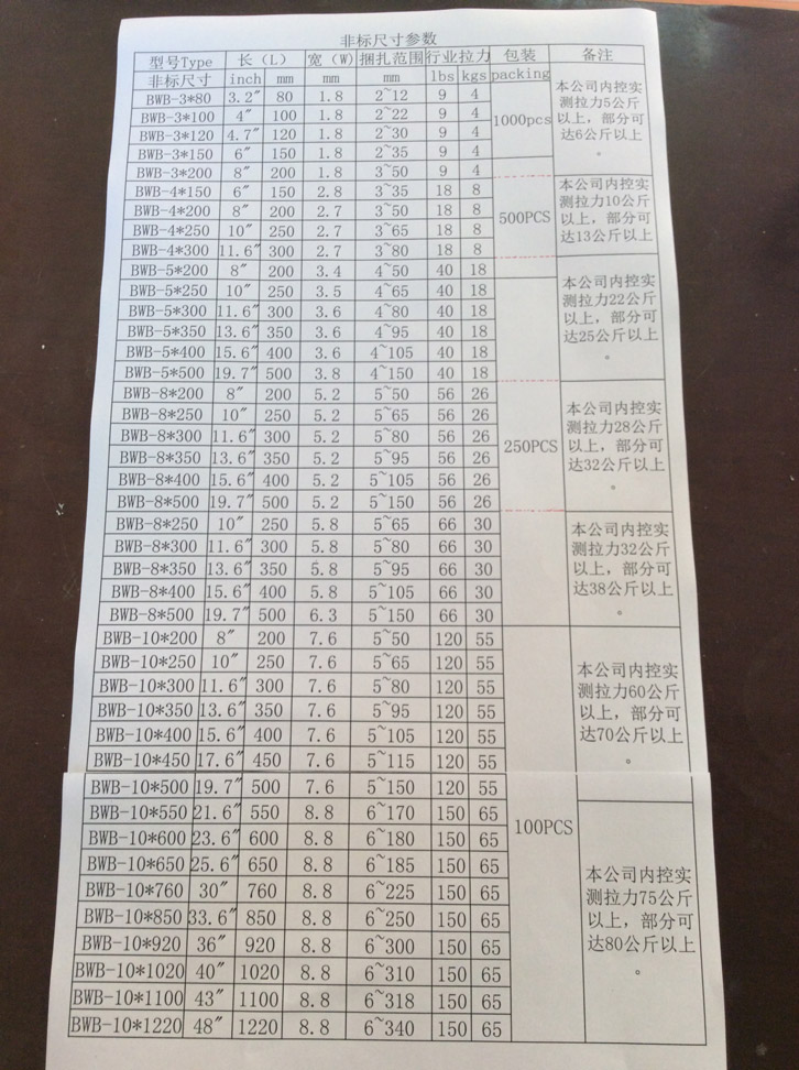 非標尼龍扎帶